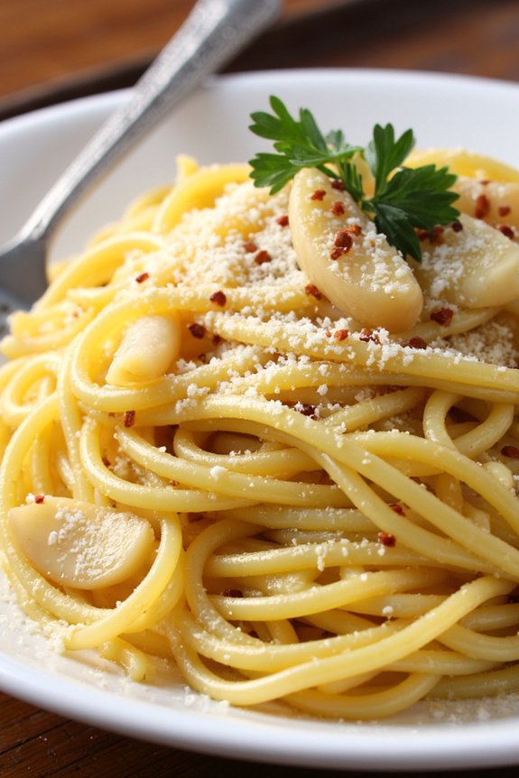 simple garlic olive oil pasta