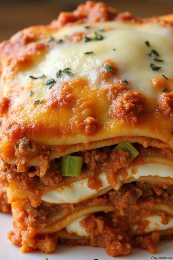 slow cooked cheesy lasagna delight