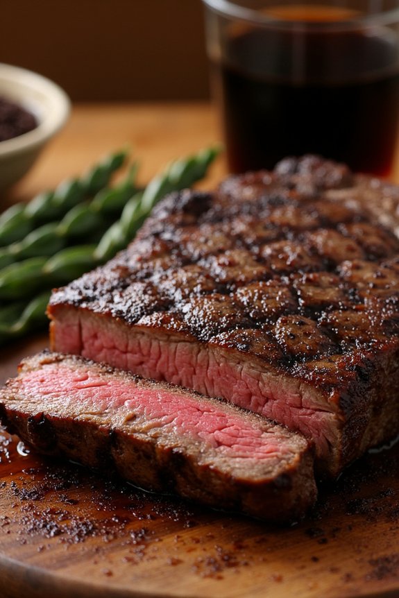 smoky espresso flavored t bone steak