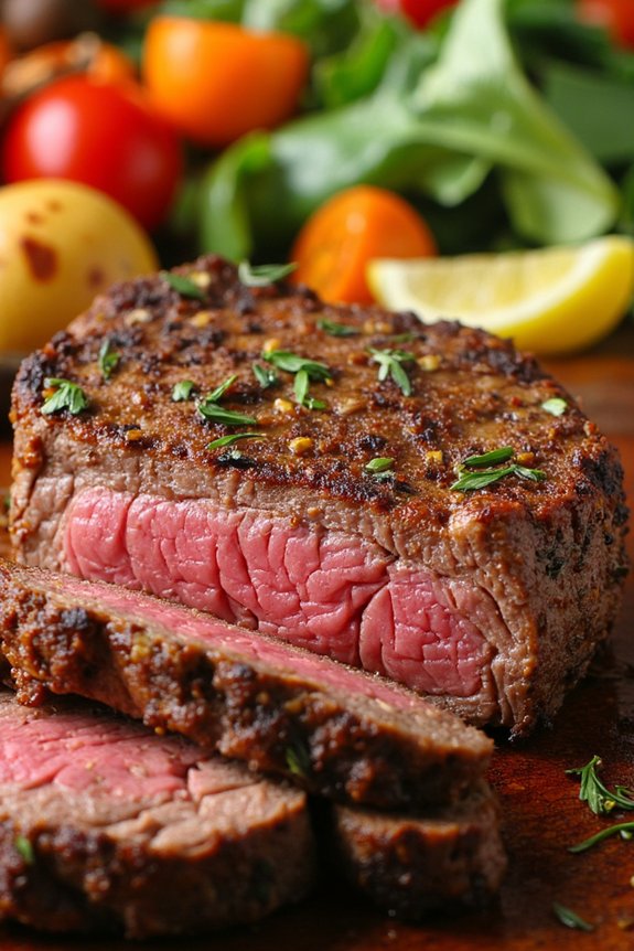 smoky herb crusted filet mignon