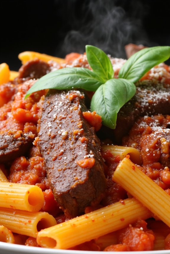 spicy beef pasta delight