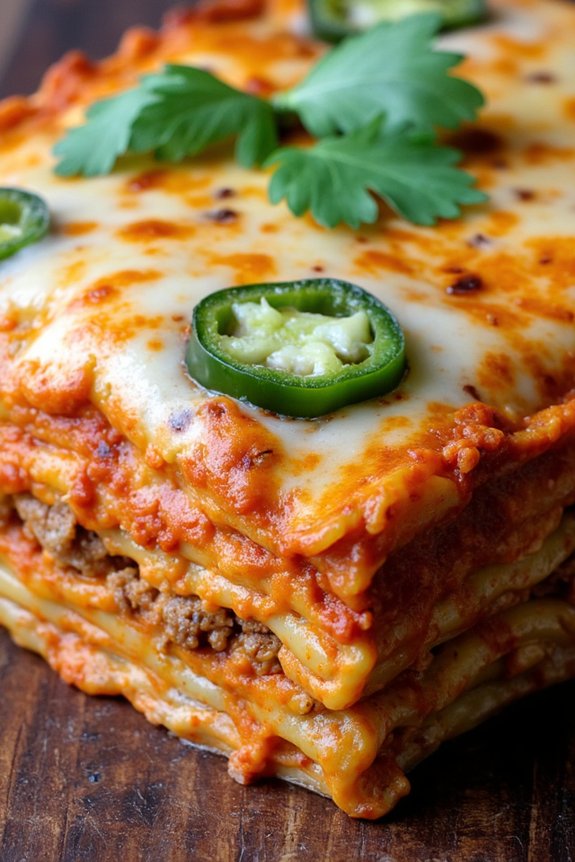spicy chorizo lasagna delight