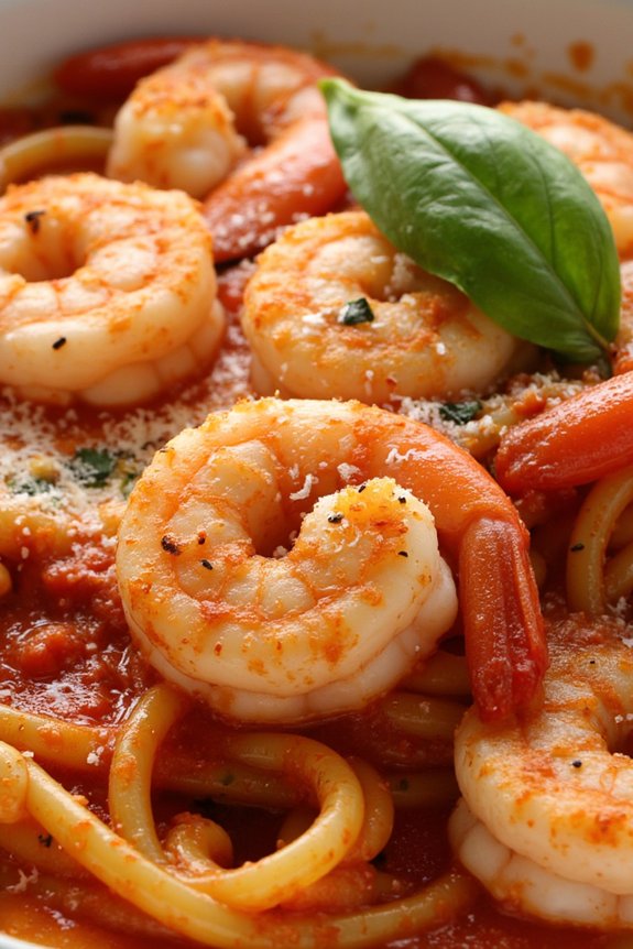 spicy shrimp pasta dish