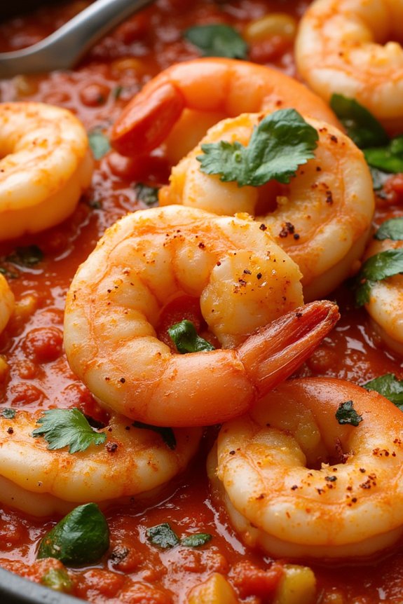 spicy shrimp tomato dish