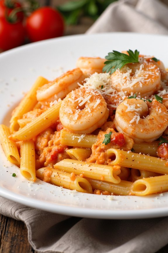 spicy shrimp vodka pasta