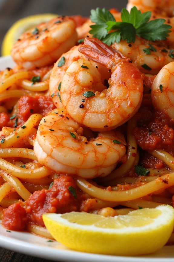 spicy shrimp with tomato sauce