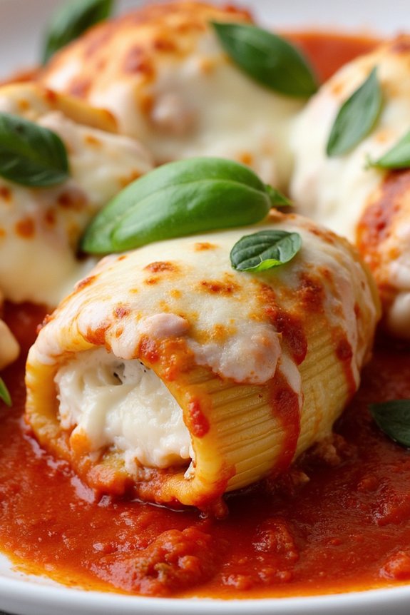 spicy stuffed pasta shells