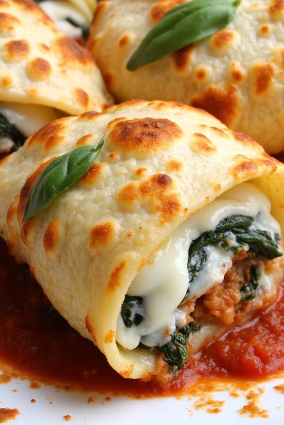 spinach and ricotta stuffed shells