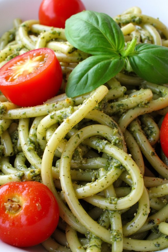 spinach pesto pasta delight