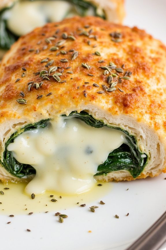 stuffed chicken with spinach