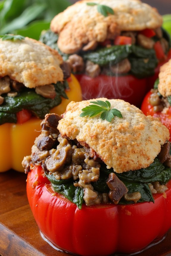 stuffed peppers with mushrooms