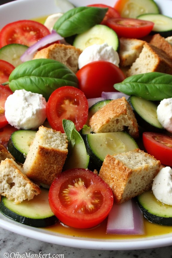 summer vegetable bread salad