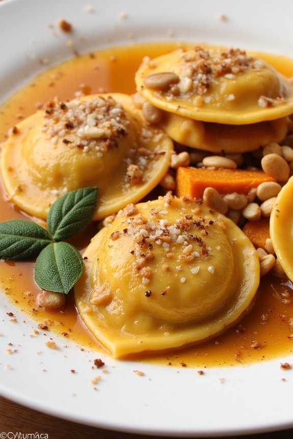 sweet potato ravioli delight