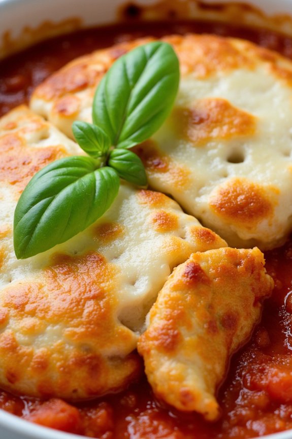 tender gnocchi in tomato sauce