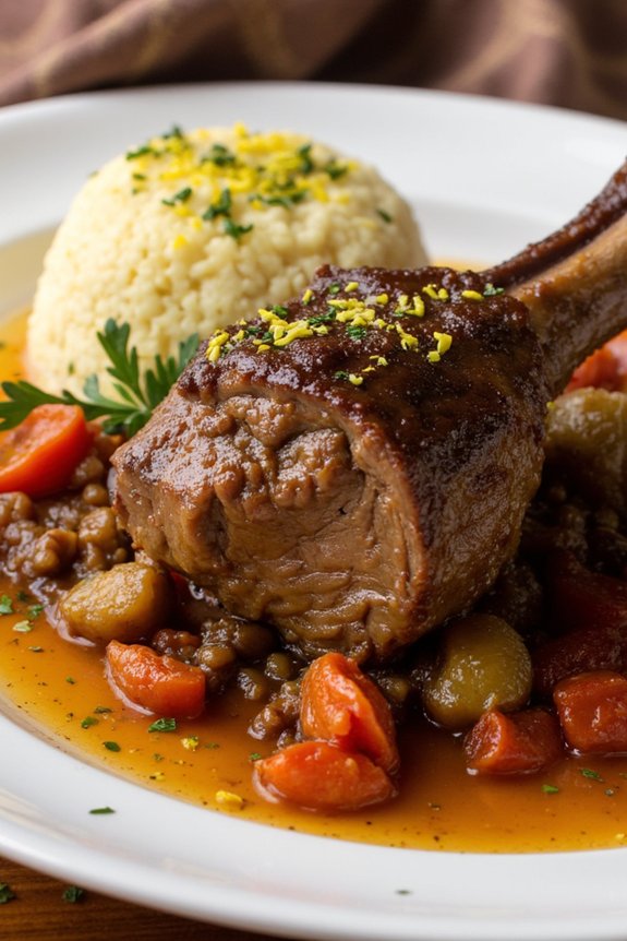 tender veal shanks braised