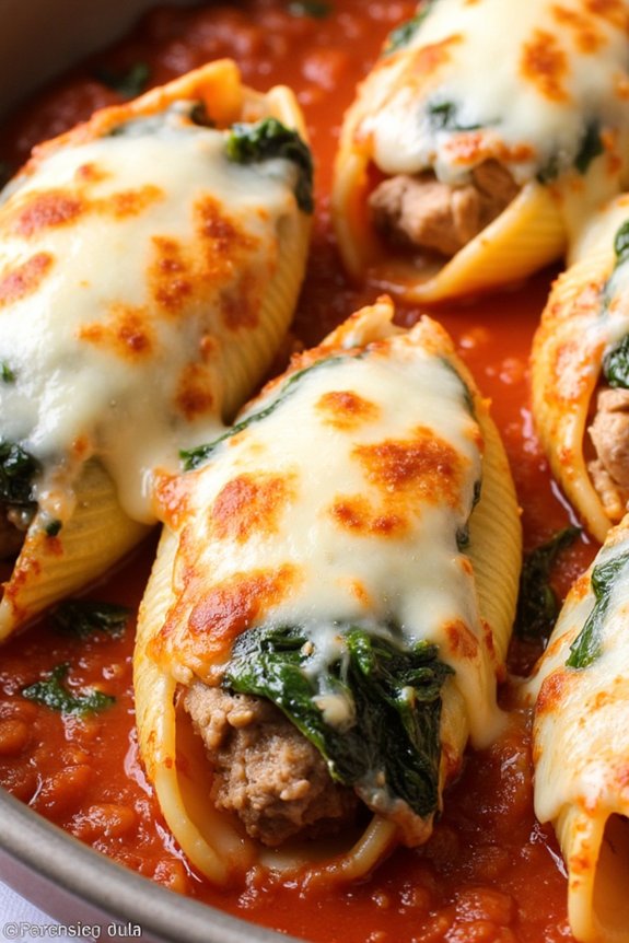turkey sausage stuffed shells