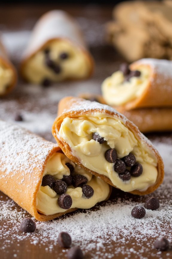 vegan cannoli with cashew cream