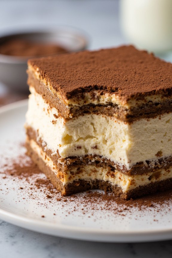 vegan coffee soaked dessert layers