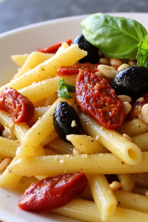 vegan sun dried tomato pasta