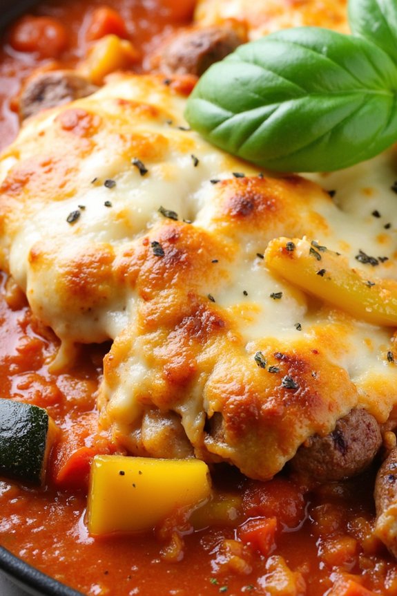 vegetarian sausage pepper casserole