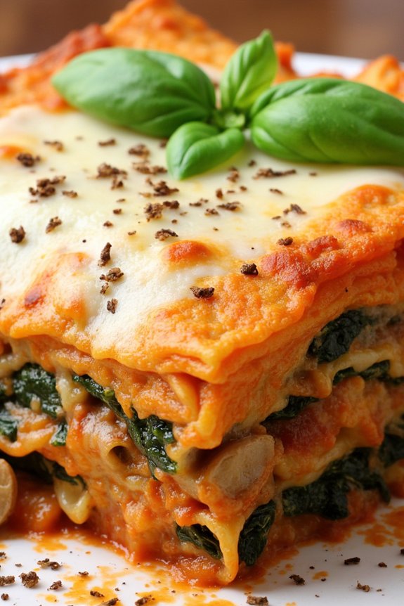 vegetarian vodka sauce lasagna