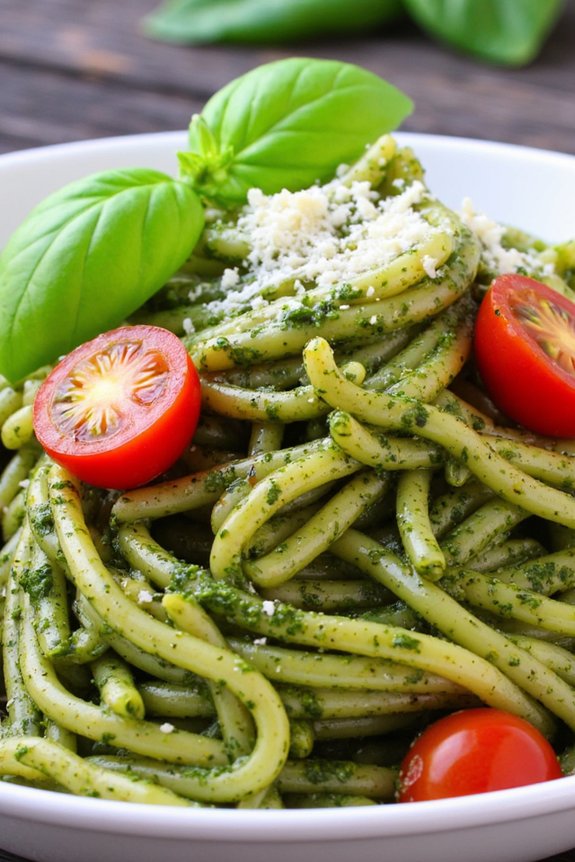 vibrant vegan pasta dish