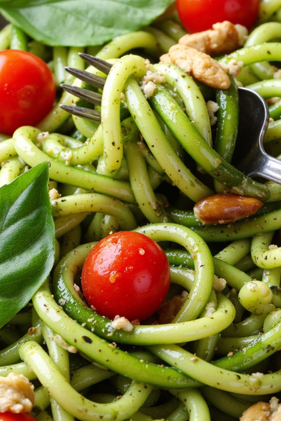 vibrant vegan zucchini pasta