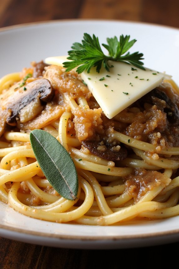 wild mushroom sage spaghetti recipe