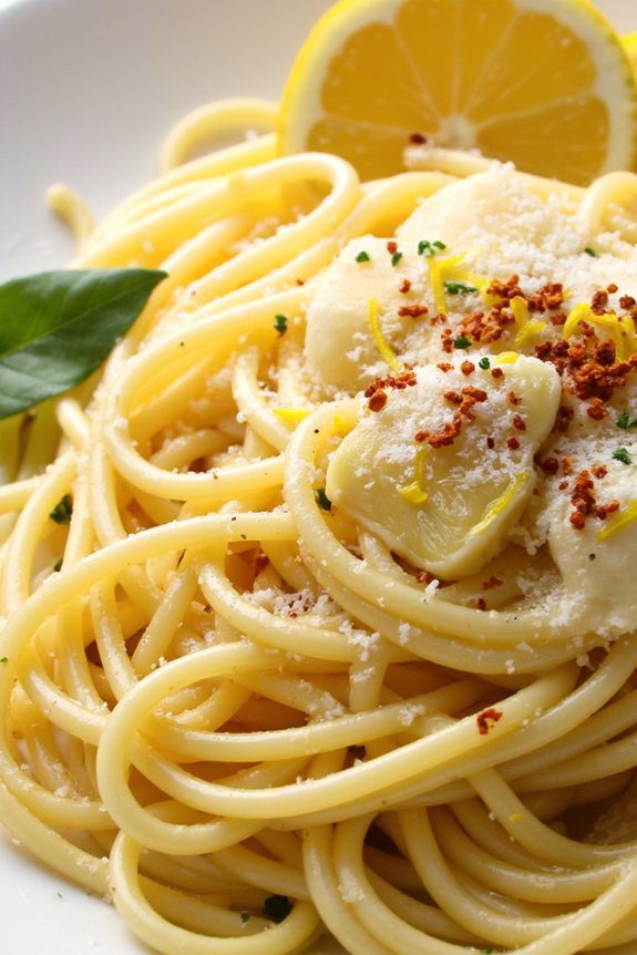 zesty garlic lemon pasta