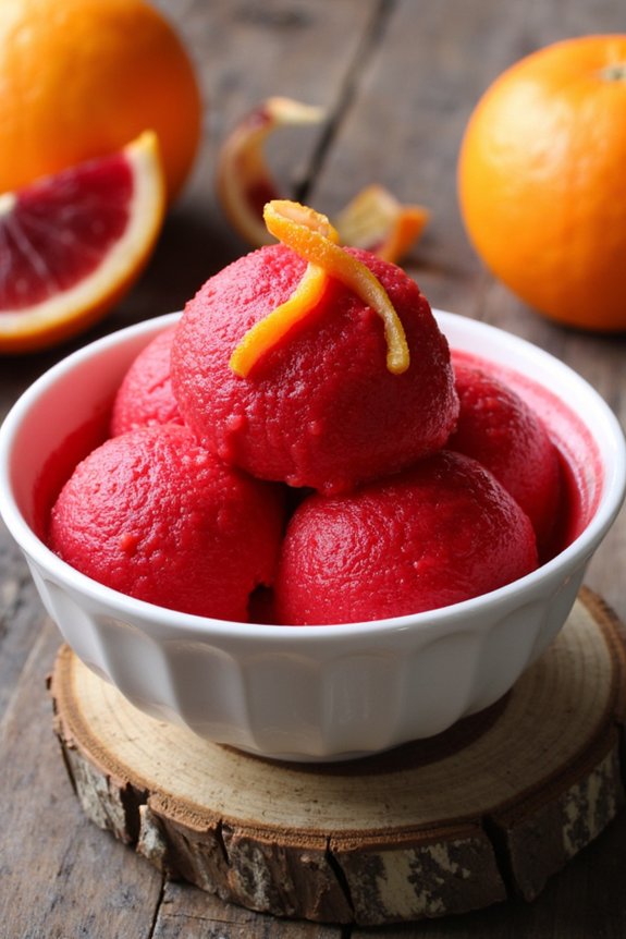 zesty italian blood orange sorbetto