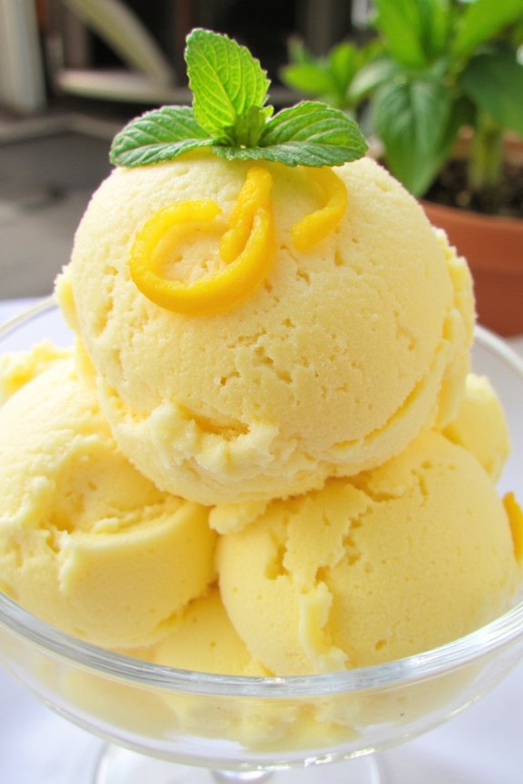 zesty italian lemon sorbet