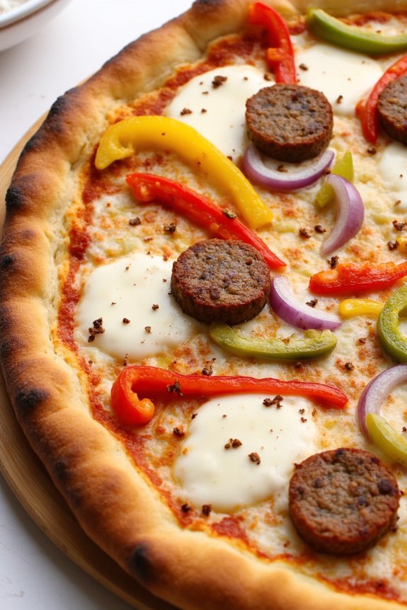 zesty turkey sausage pizza