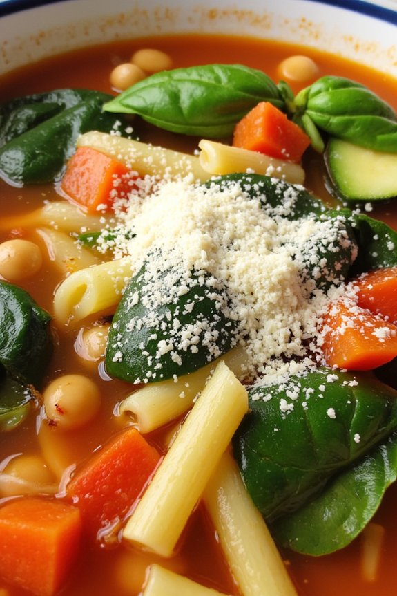 zucchini chickpea minestrone soup