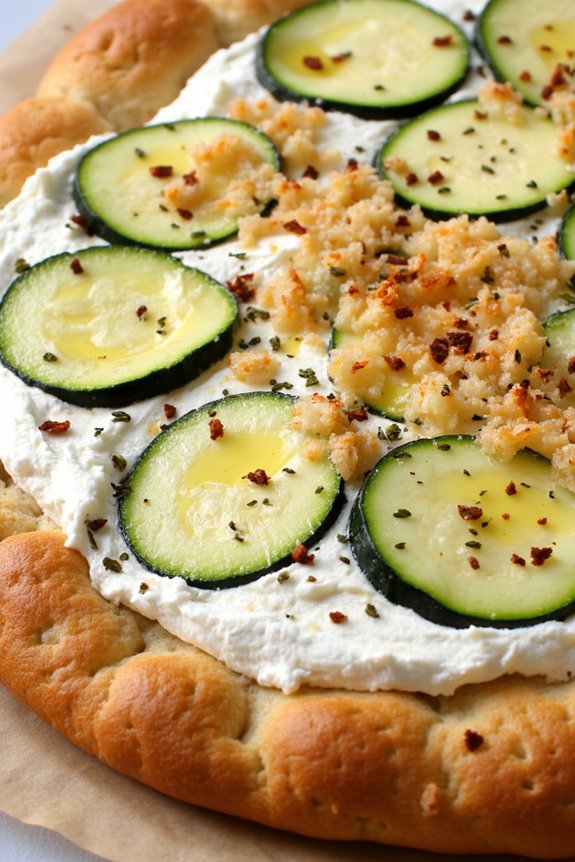 zucchini ricotta focaccia delight
