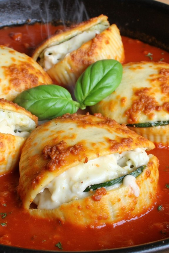 zucchini ricotta stuffed shells