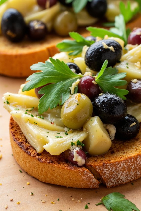 artichoke olive bruschetta recipe