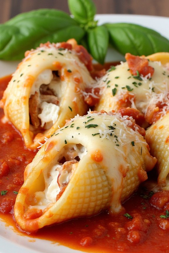 bacon and cheese stuffed shells