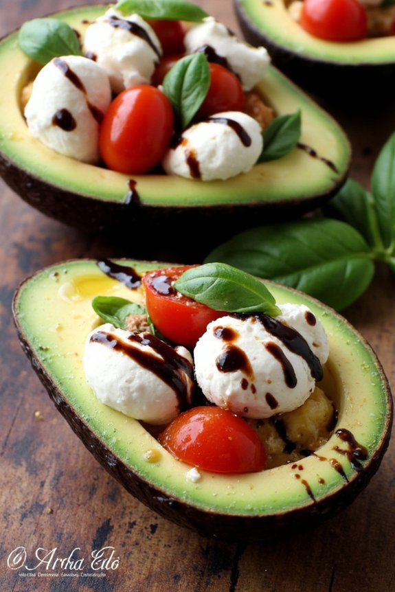 baked avocado caprese delight