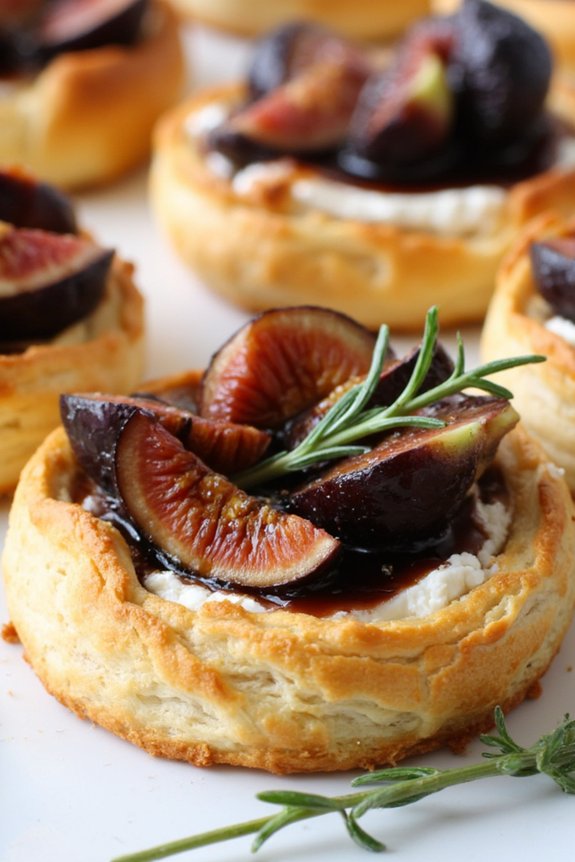 balsamic fig goat cheese tartlets