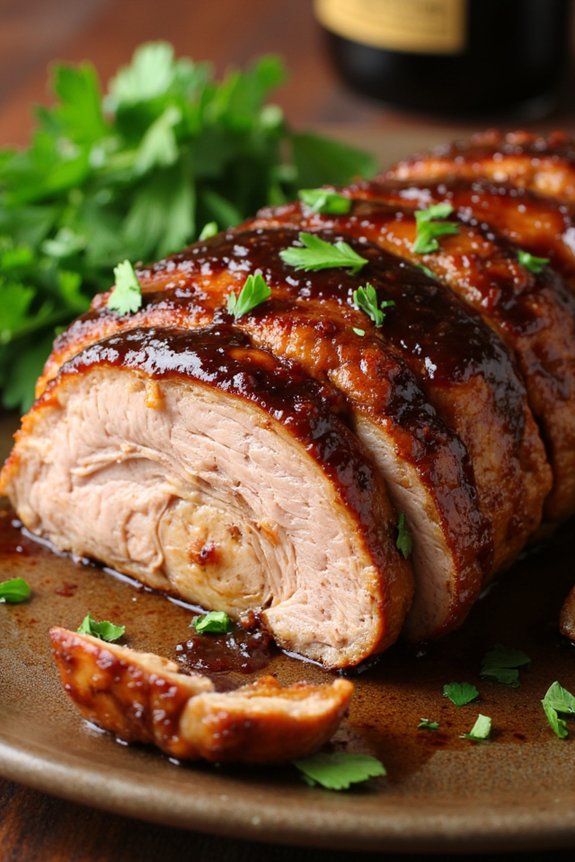 balsamic marinated roasted pork