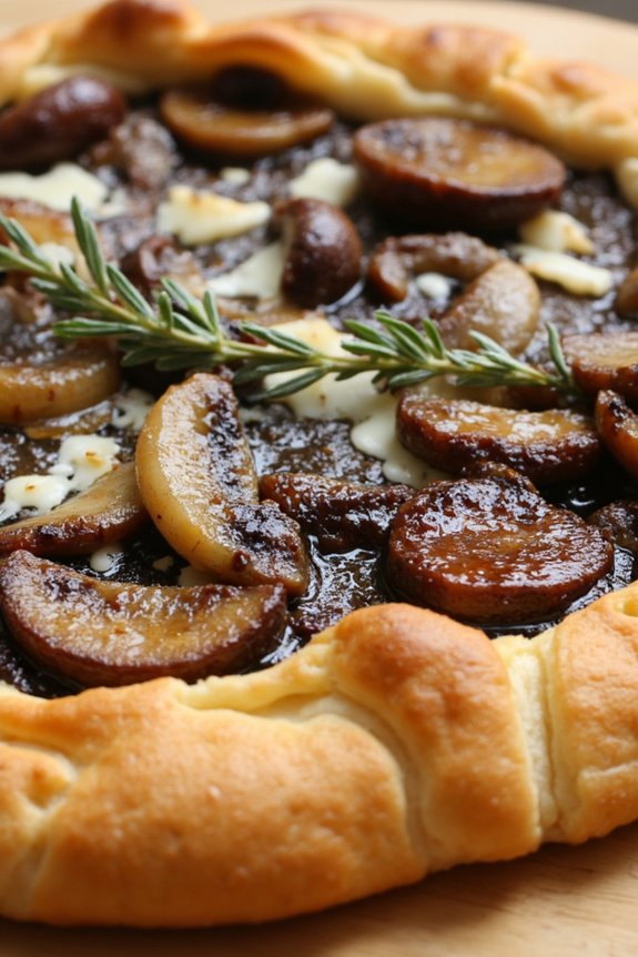 balsamic mushroom onion tart