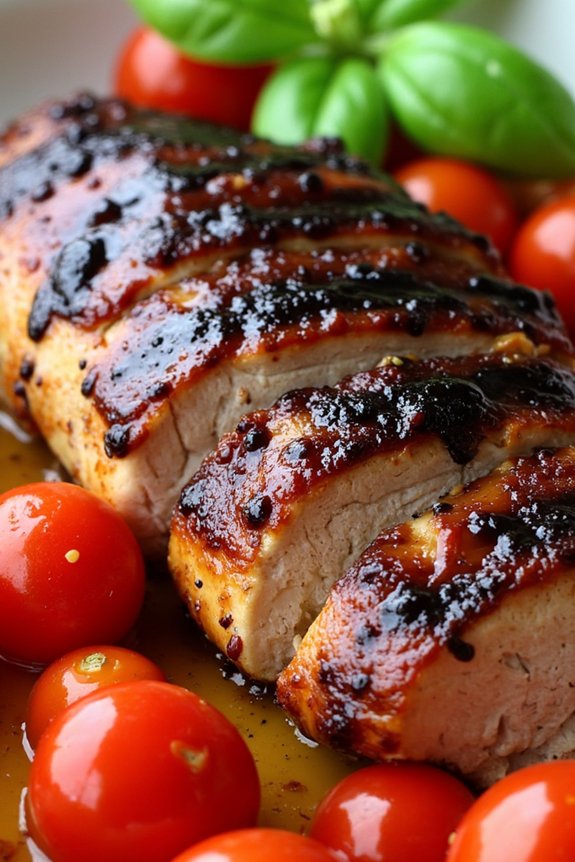 balsamic pork with tomatoes