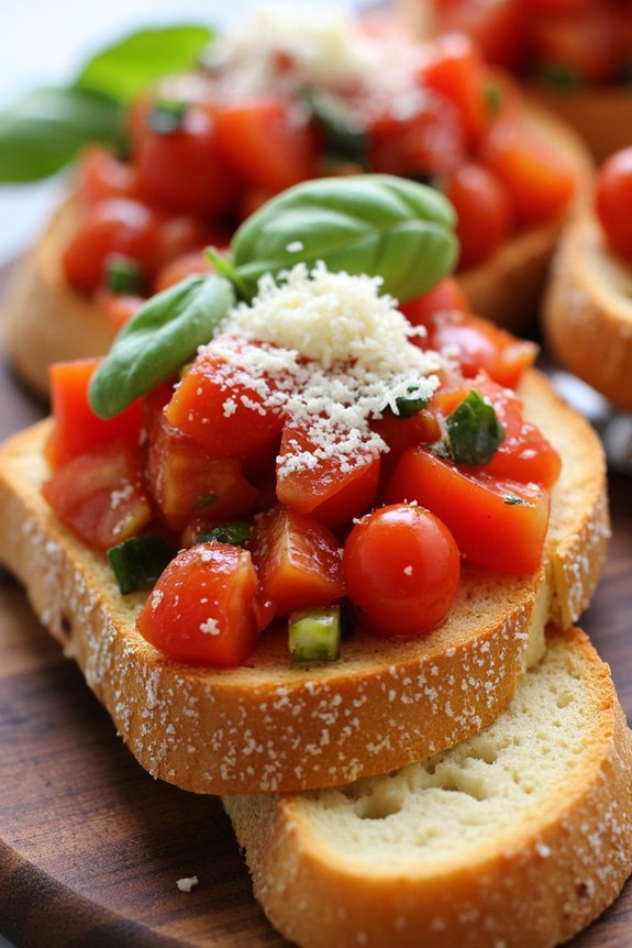 basil infused tomato bruschetta delight