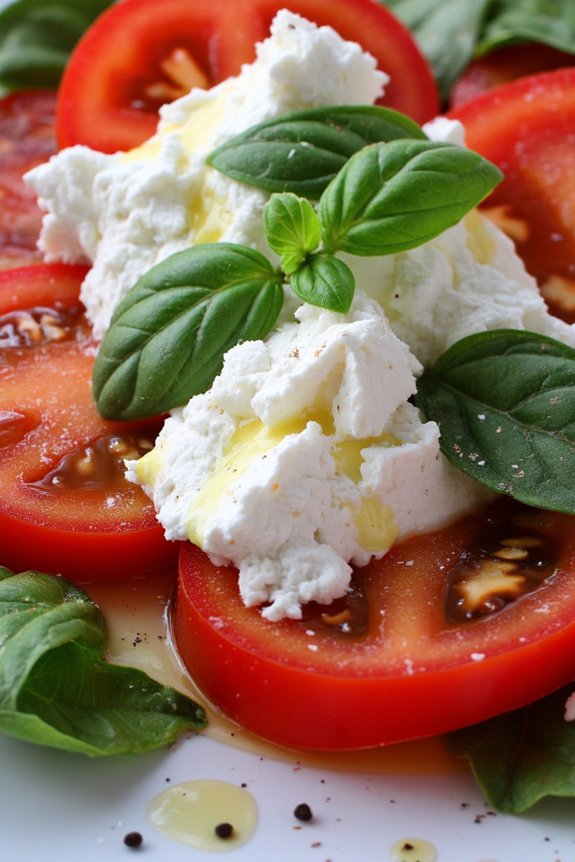 burrata enhances classic caprese