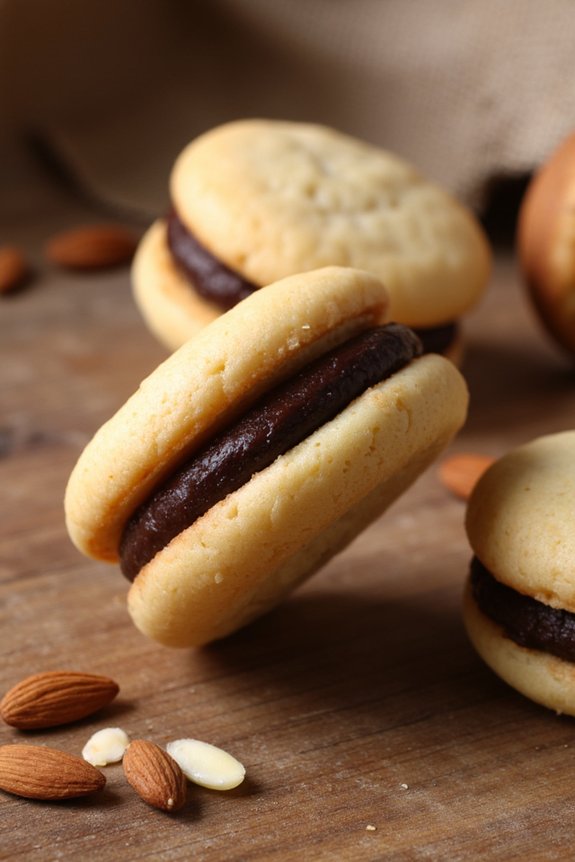 buttery almond chocolate cookies