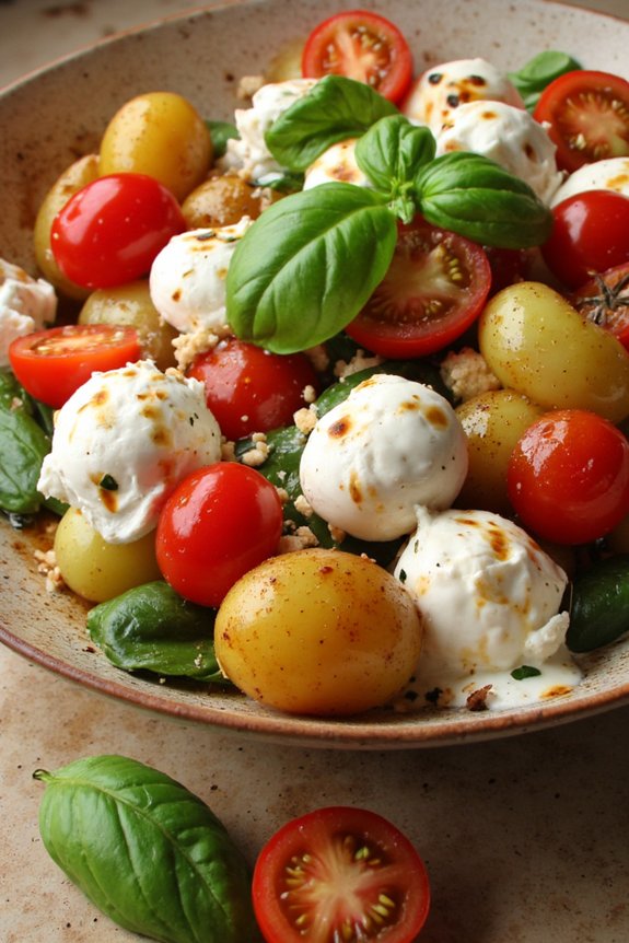 caprese inspired potato salad delight