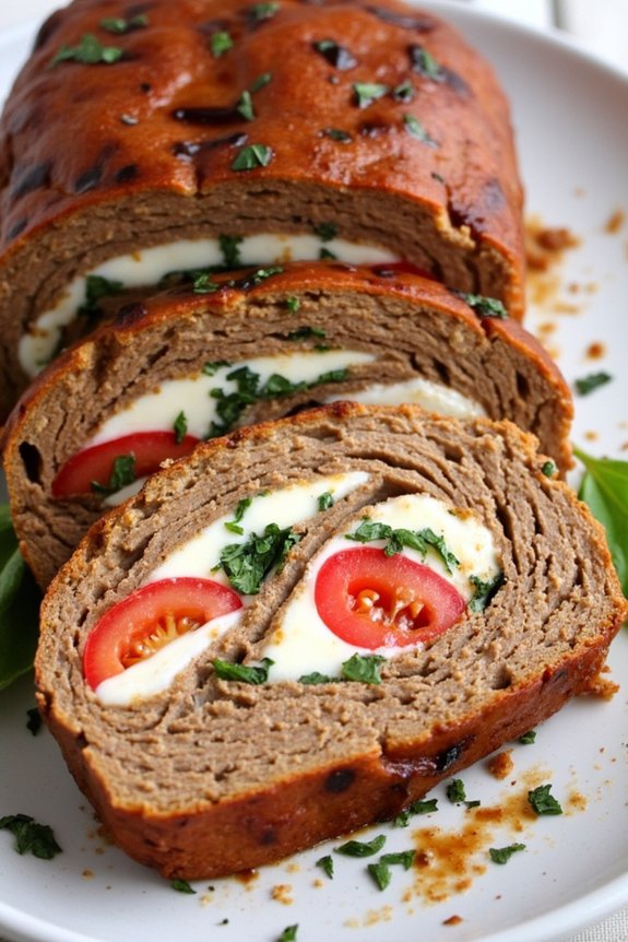 caprese inspired savory meatloaf