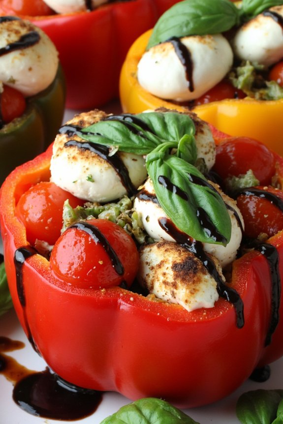 caprese stuffed bell peppers