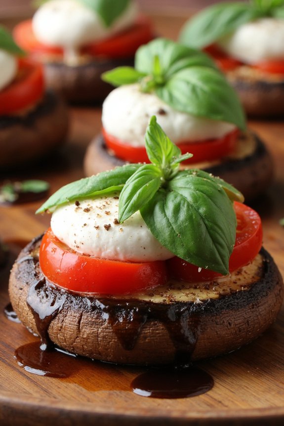 caprese stuffed mushroom recipe