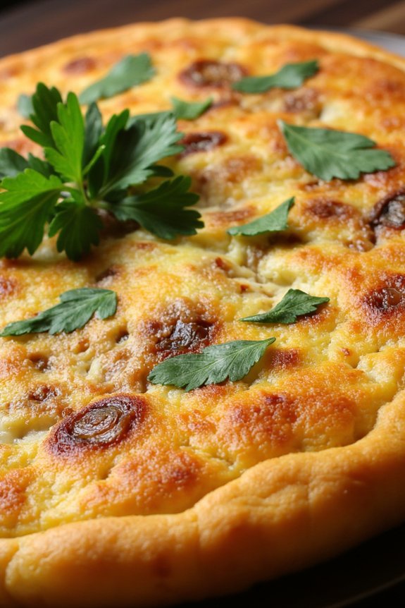 caramelized onion egg frittata